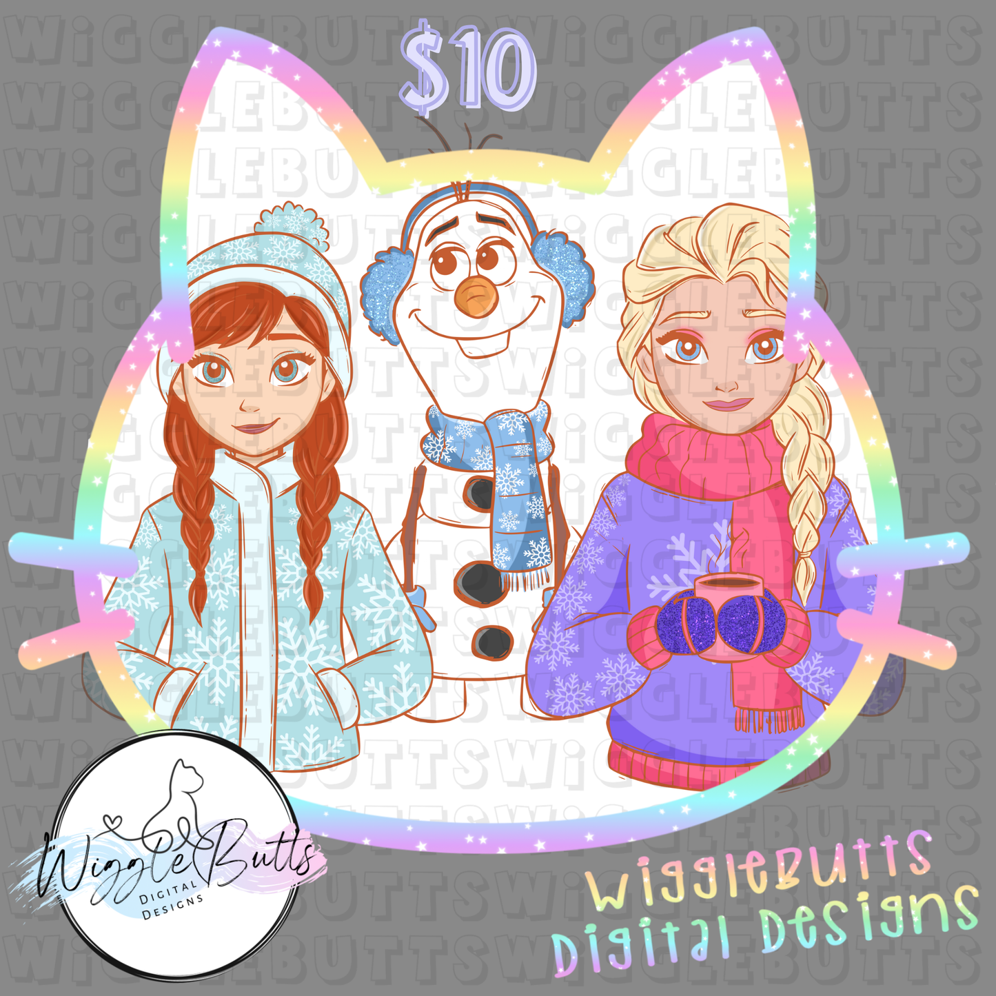 Winter Ice Princess Snowman ClipArt Bundle