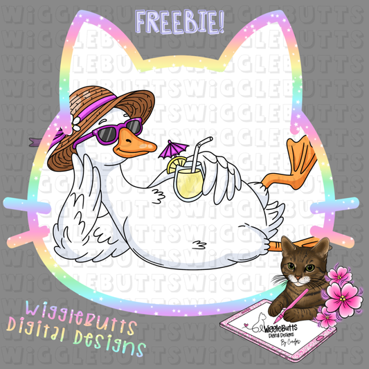 Beach Goose ClipArt Piece