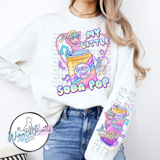 Anime Soda Pop PNG Design and Matching PNG Sleeve Design