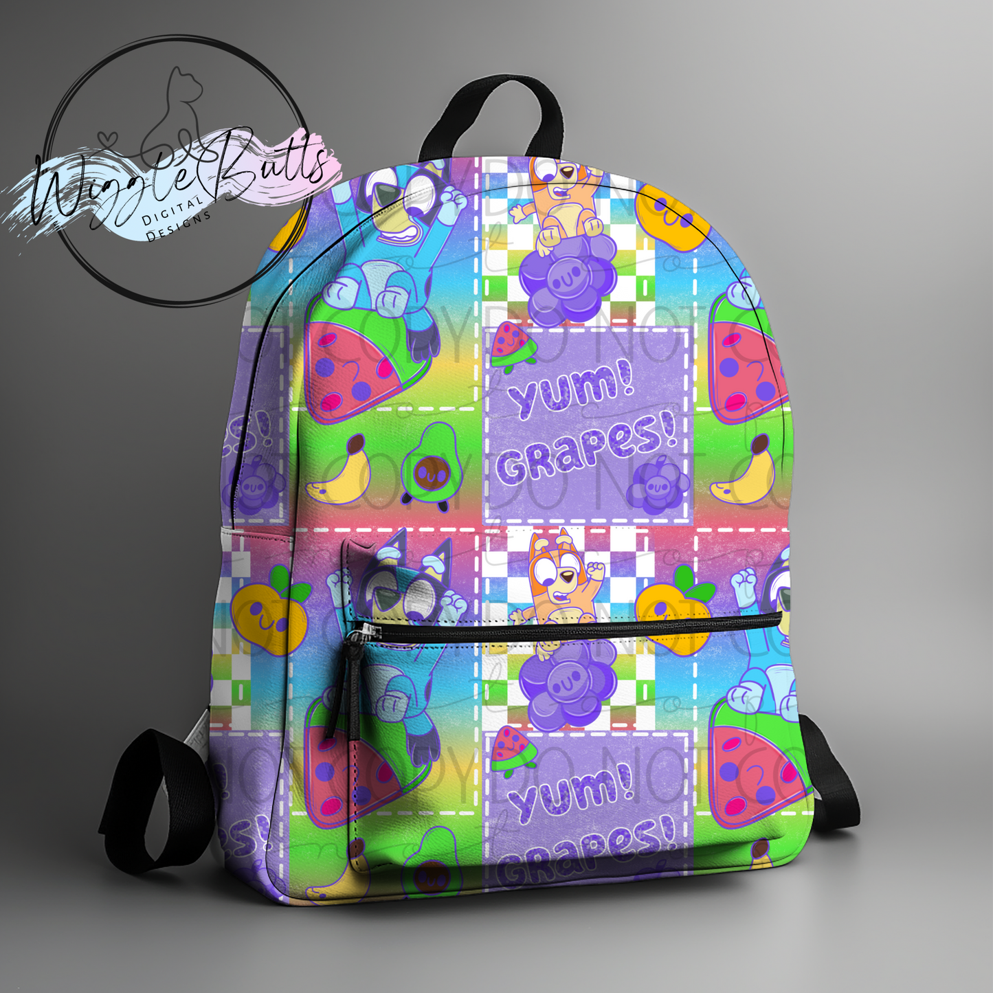 Blue Dog Puppies Yum! Grapes! Meowgical Motif Set