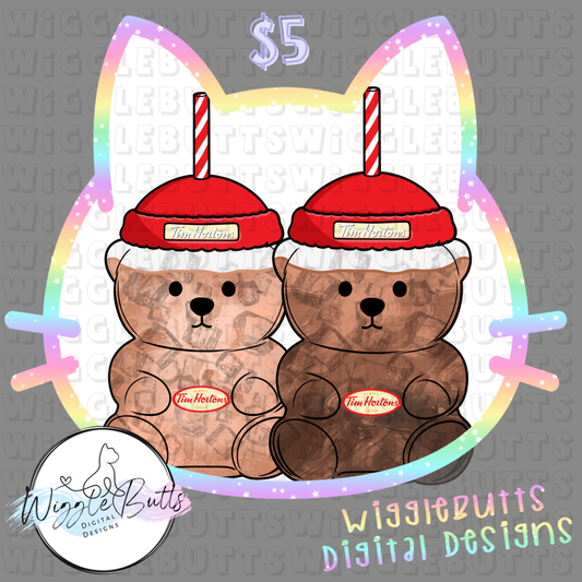 Coffee Bear Cups ClipArt Bundle