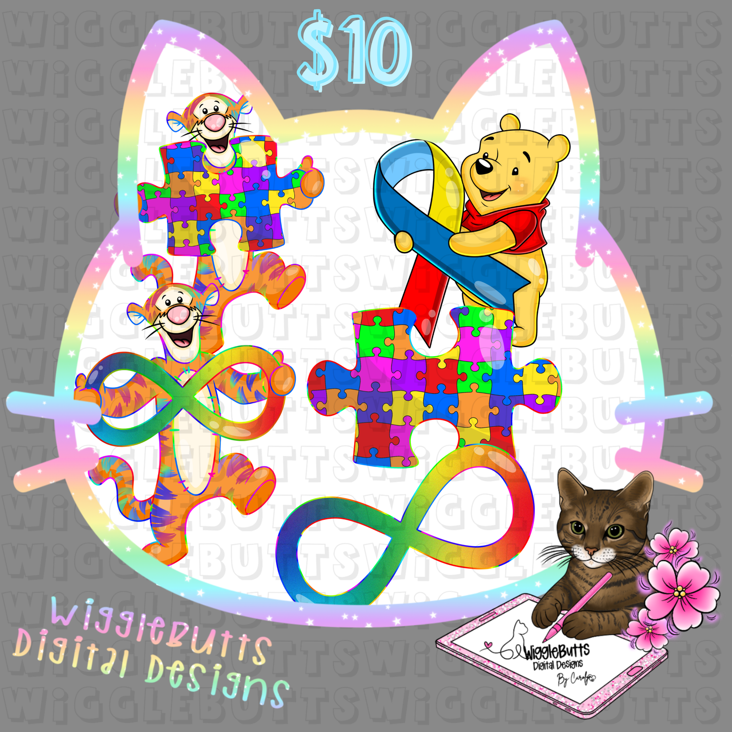 Honey Bear and Friends Autism Awareness ClipArt Bundle