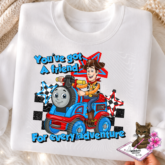 Toys Number 5 Train Mashup Cowboy PNG Design
