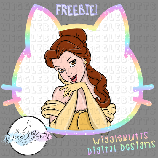 Princess Yellow ClipArt Piece
