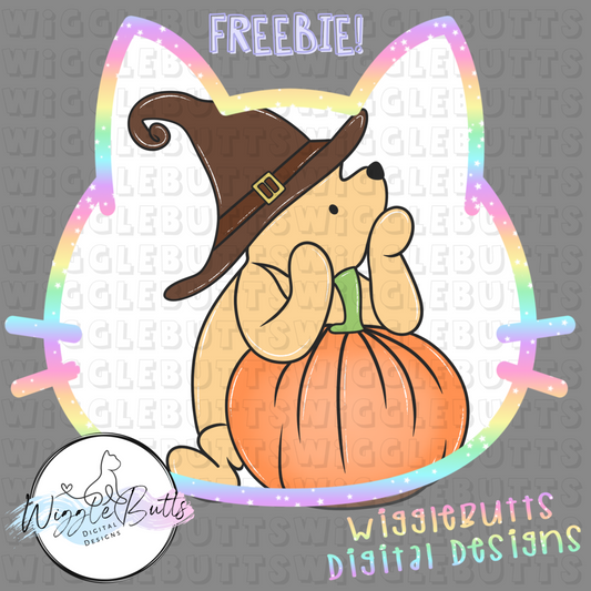 Classic Honey Bear Fall Halloween Pumpkin ClipArt Piece