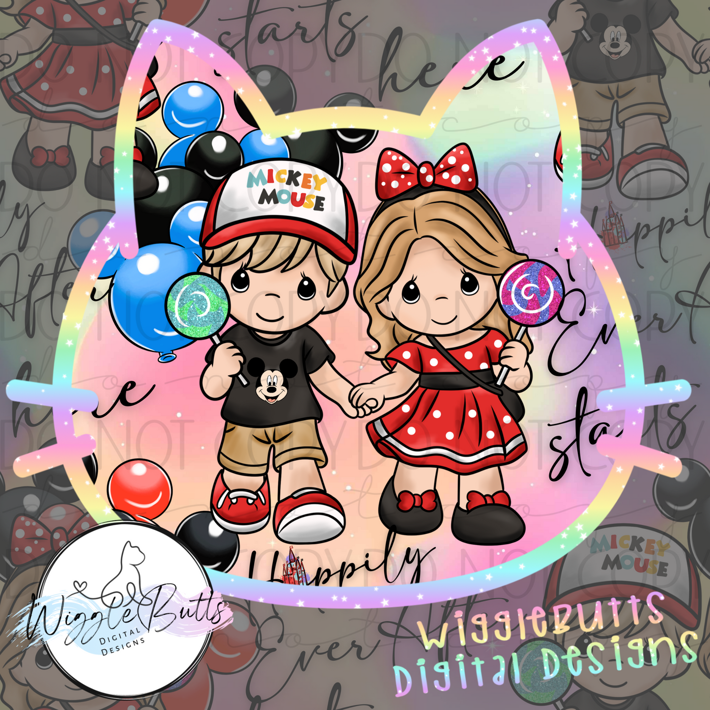 Precious Children Mouse and Friends Multicolor Pastel Seamless File