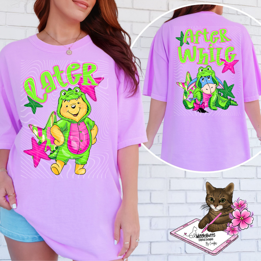 Later Gator After While Crocodile Honey Bear and Friends PNG Design and Matching Back PNG Design