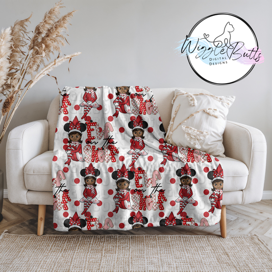 Christmas Elf Girl Dark Skin Seamless File