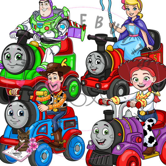 Toys Number 5 Train Mashup ClipArt Bundle