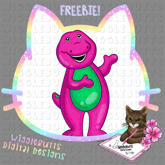 Purple Dinosaur ClipArt Piece