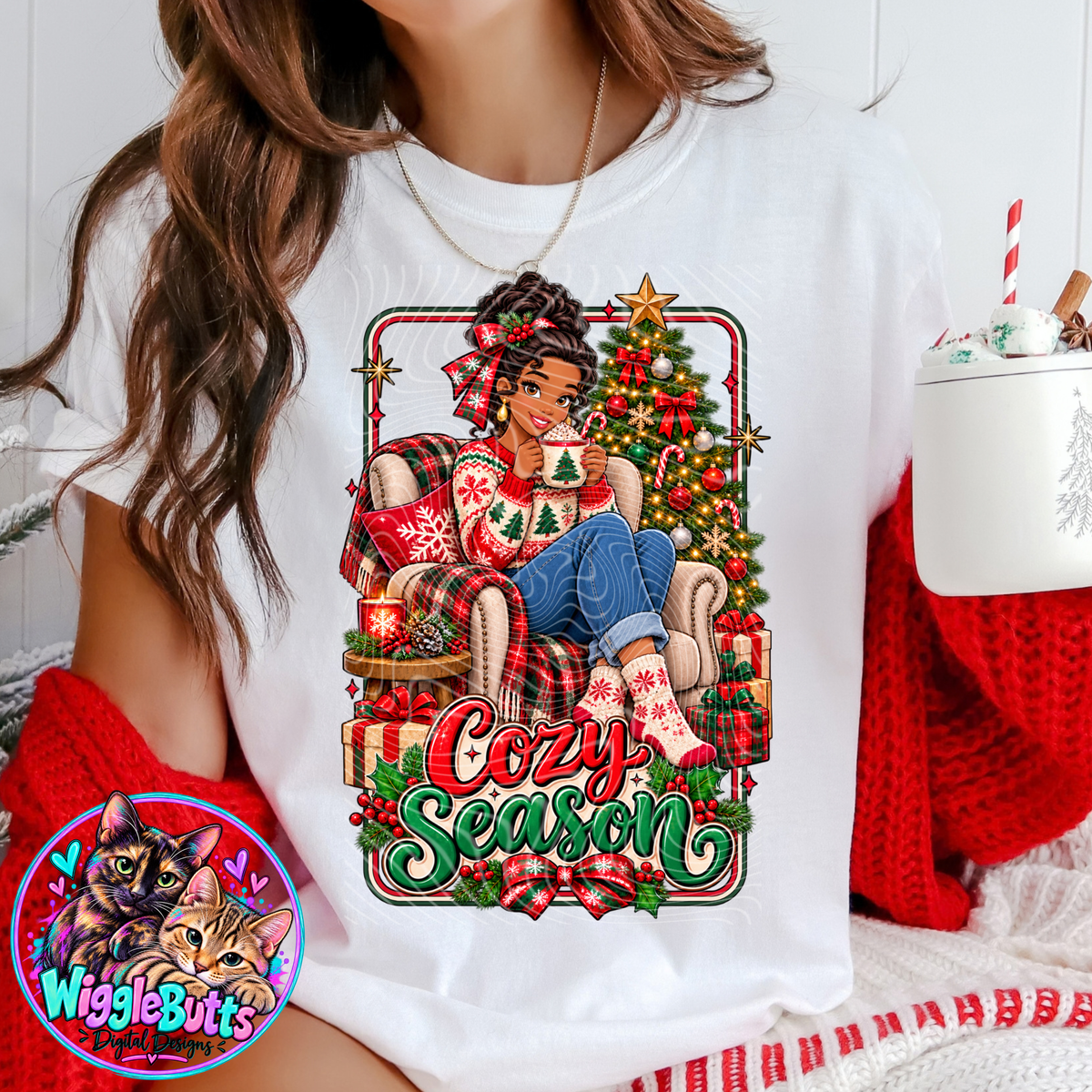 Dark tone Princess Christmas PNG Design