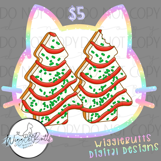 Christmas Tree Snack Cakes ClipArt Bundle