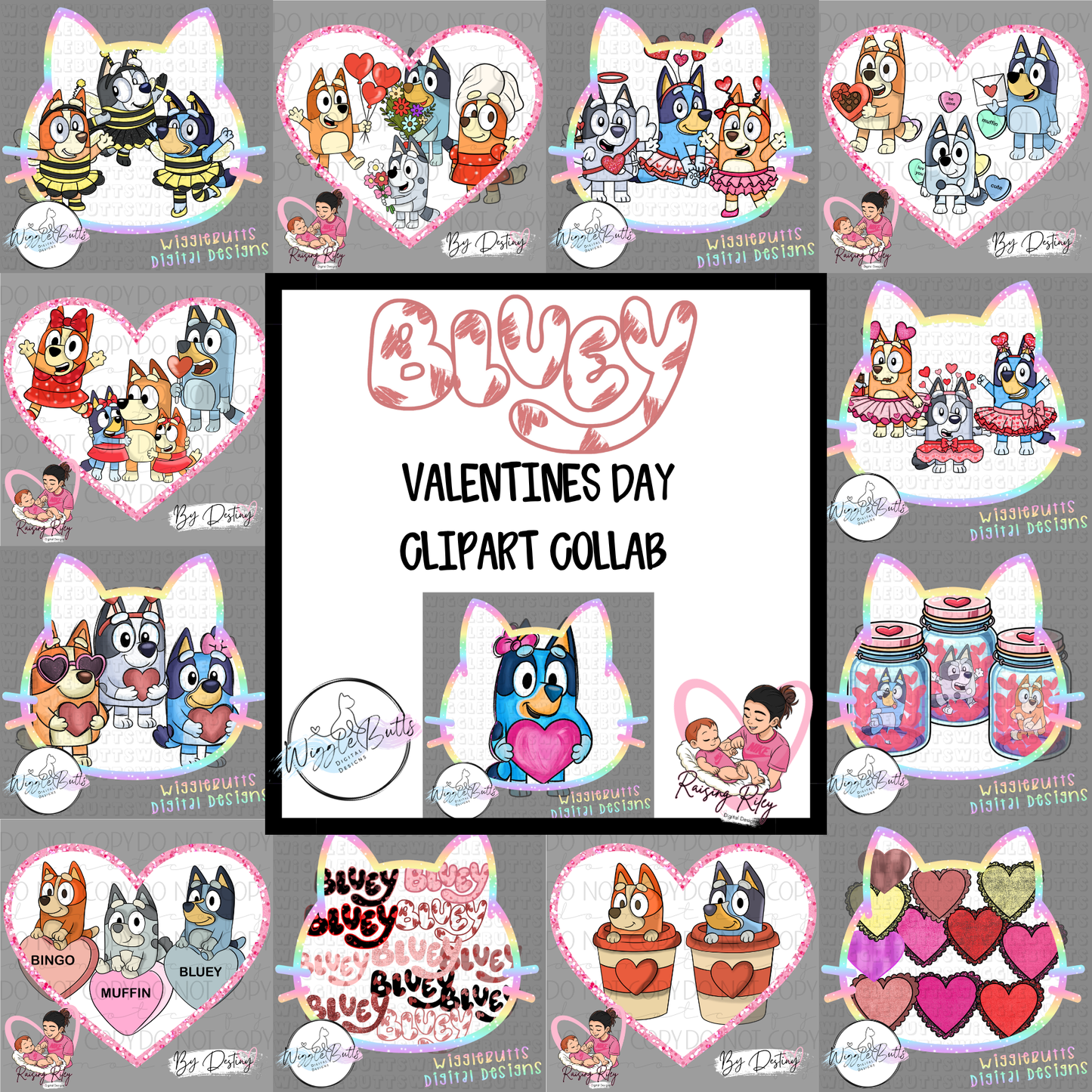 Blue Dog Puppies Valentine's Day Collab with RRDD