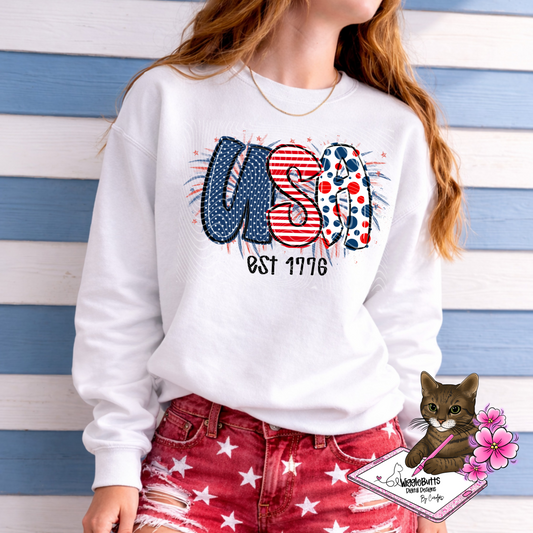 USA Est 1776 4th Fourth of July PNG Design