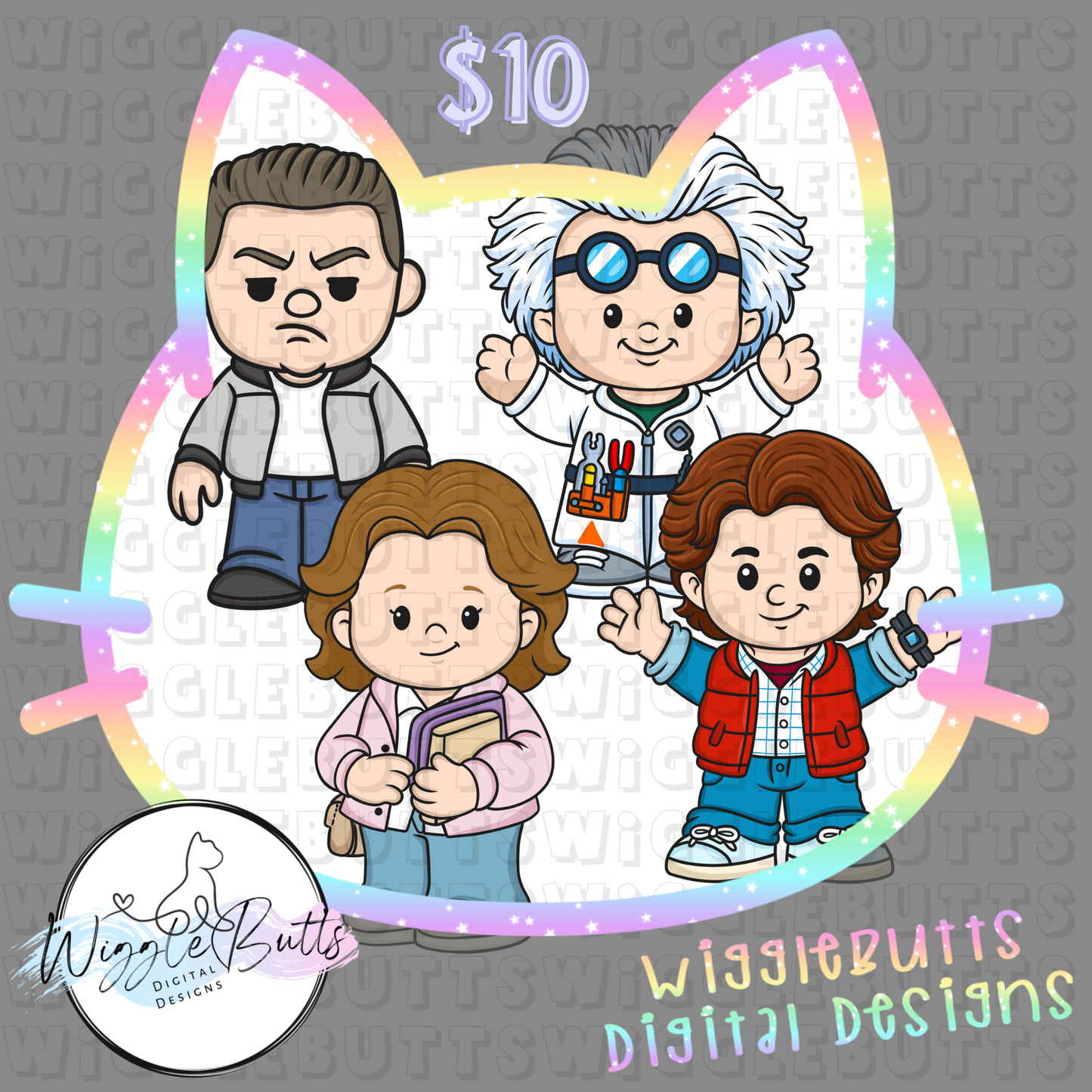 Little Ones Backwards to the future theme ClipArt Bundle