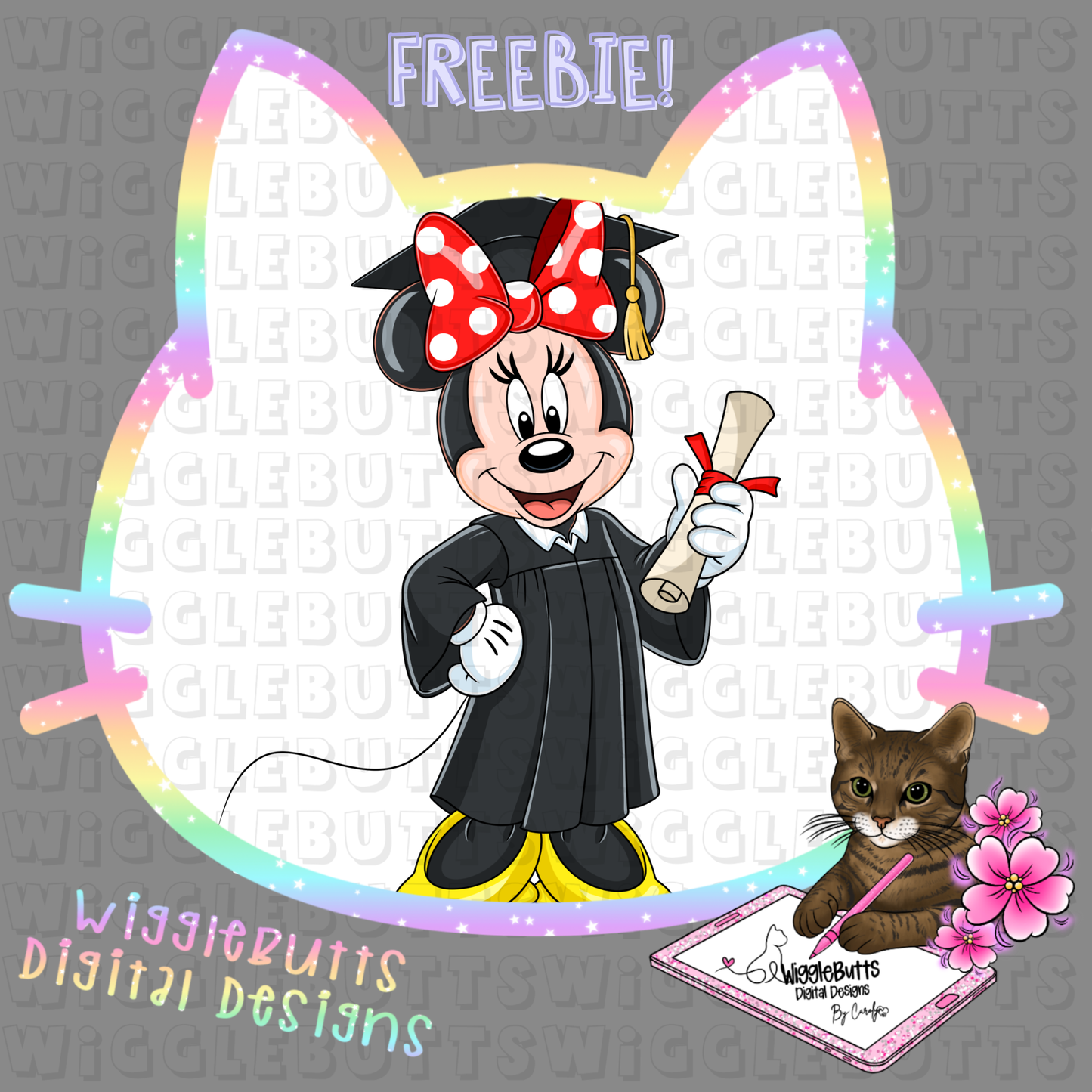 Mouse and Friends Graduate Graduation ClipArt Piece