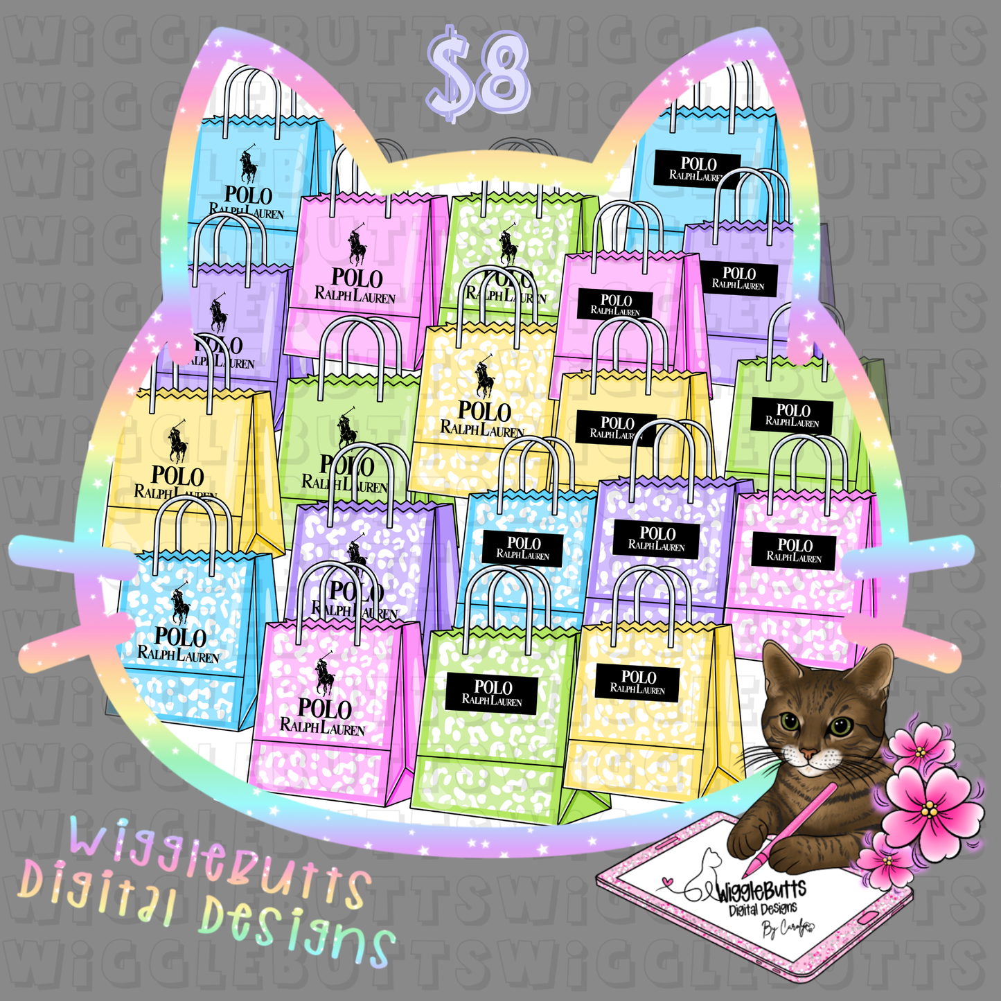 Boujee Horse Shopping Bags ClipArt Bundle