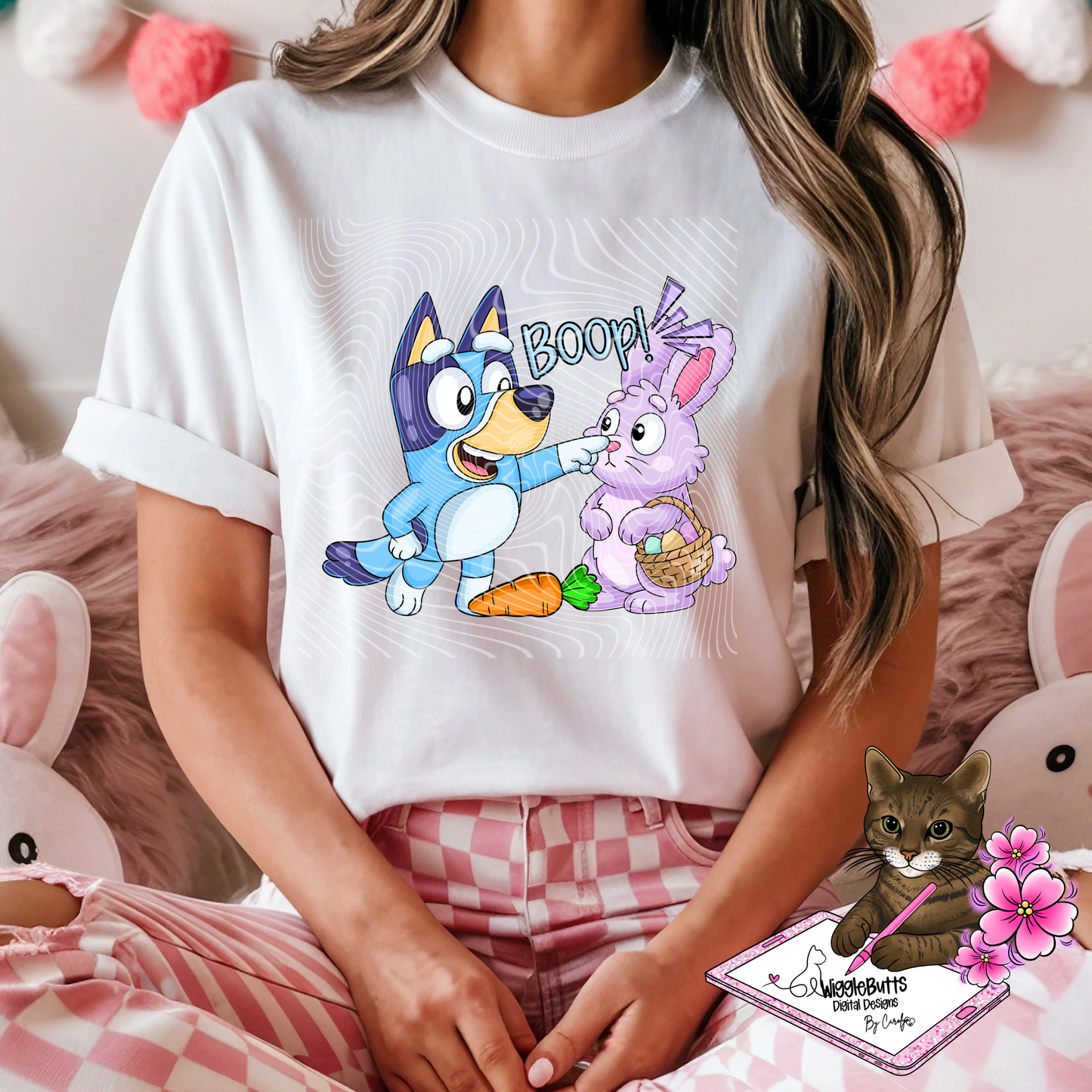 Blue Dog Easter Boop Solo PNG Design Bundle