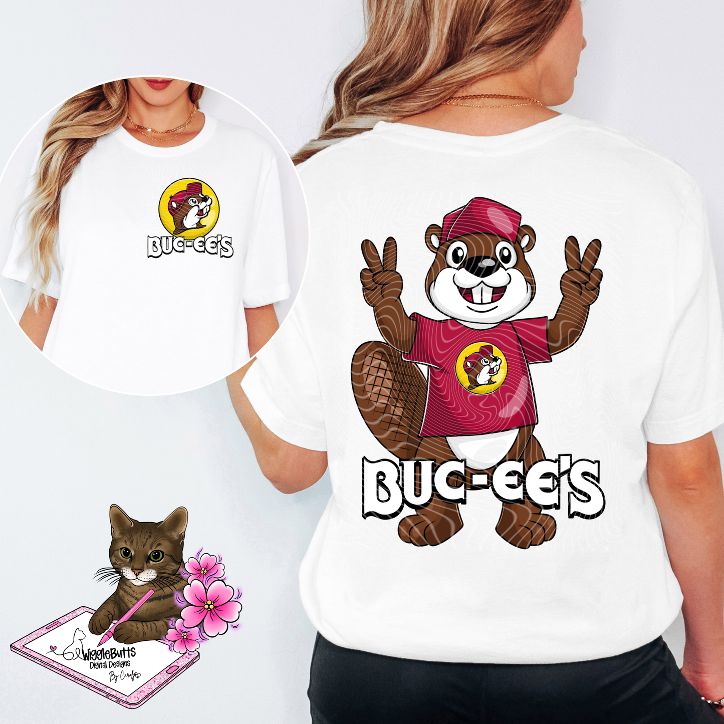 Gas Station Store Beaver PNG Design and Matching PNG Pocket Design