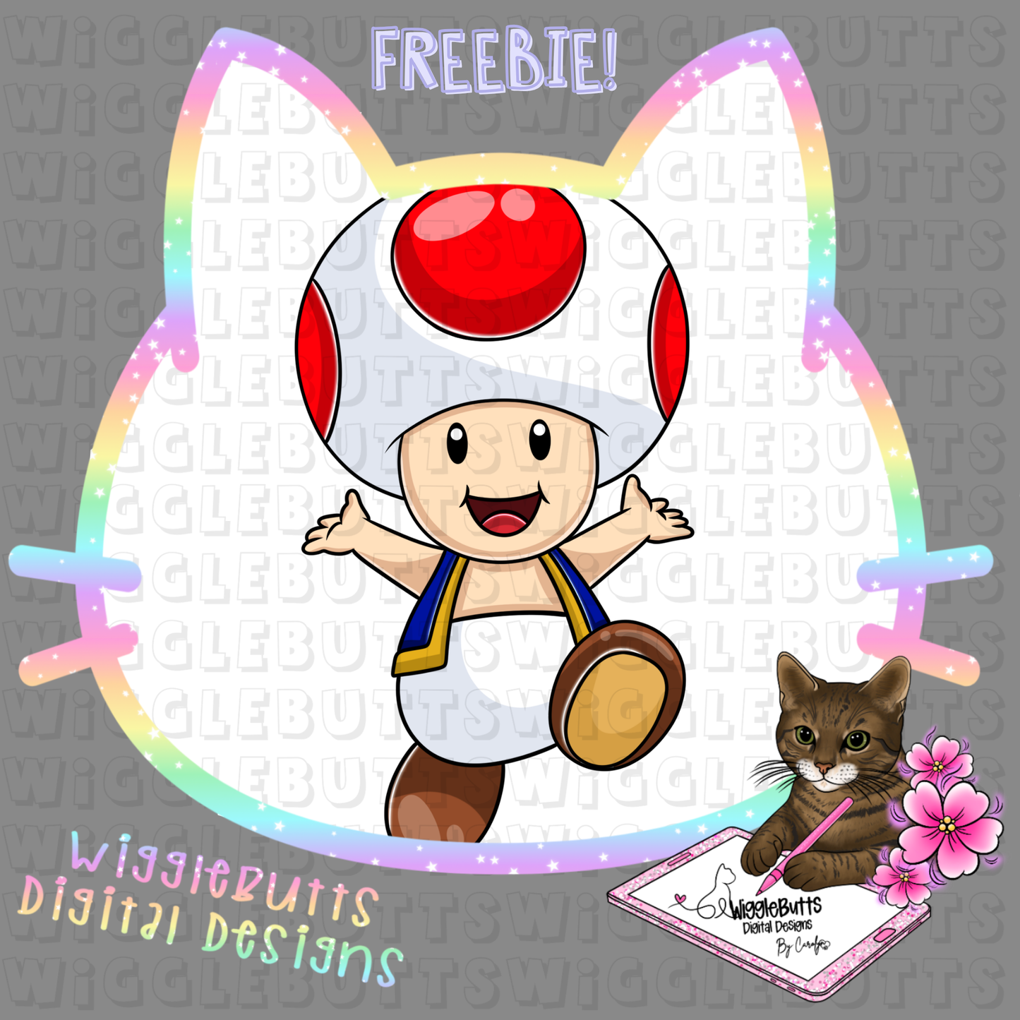 Mushroom Video Game Guy ClipArt Piece