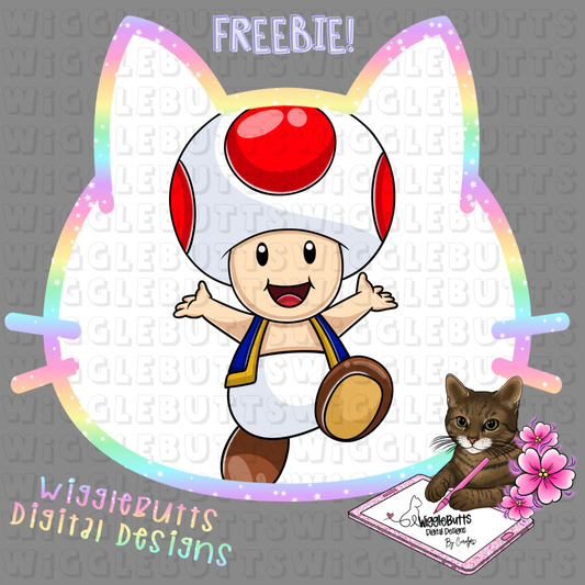 Mushroom Video Game Guy ClipArt Piece
