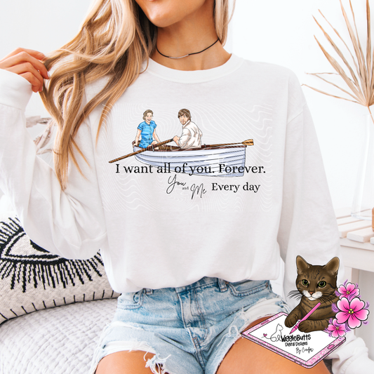 Love Story Movie Boat PNG Design