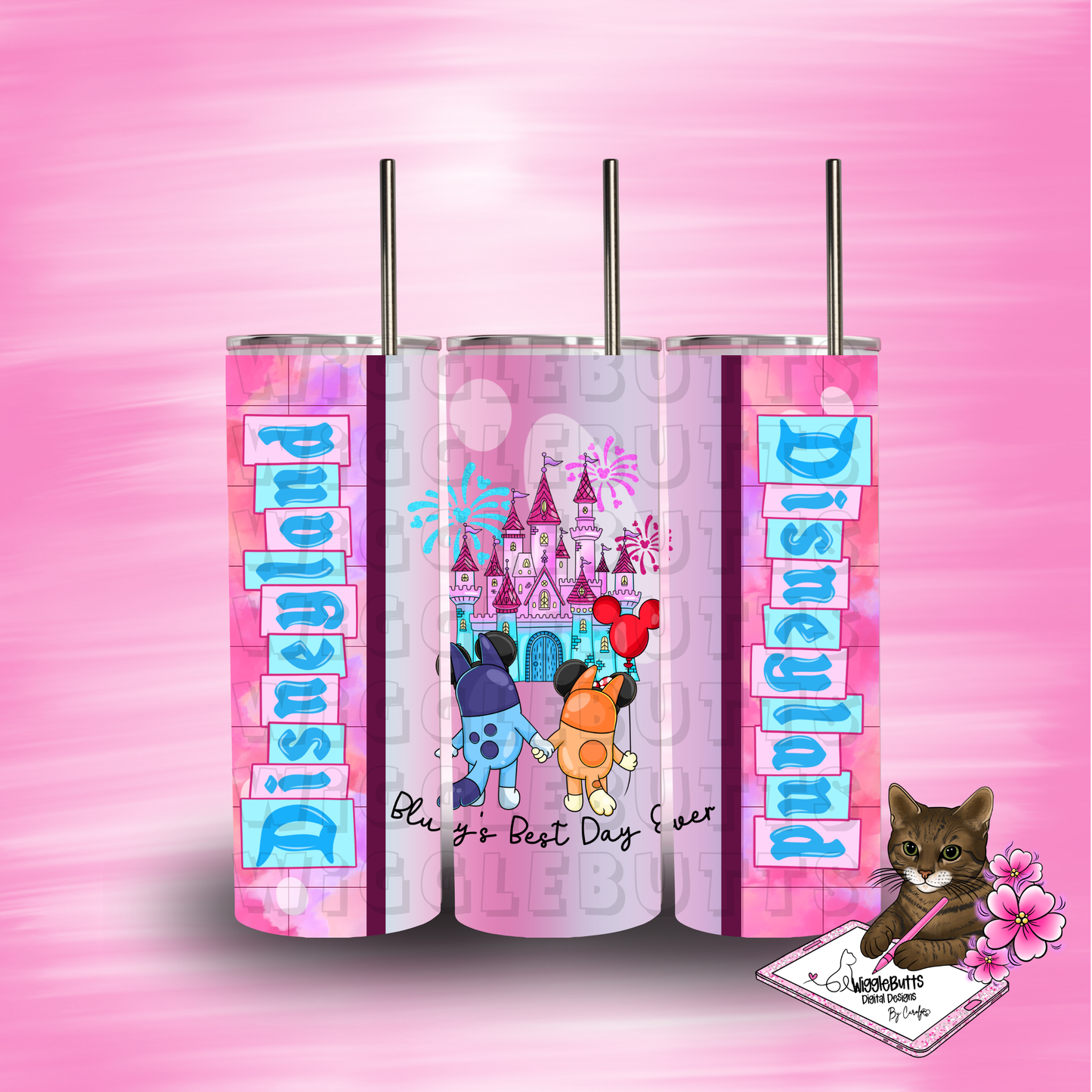 Blue Dog Puppies Goes to Castle Solo Design Bundle