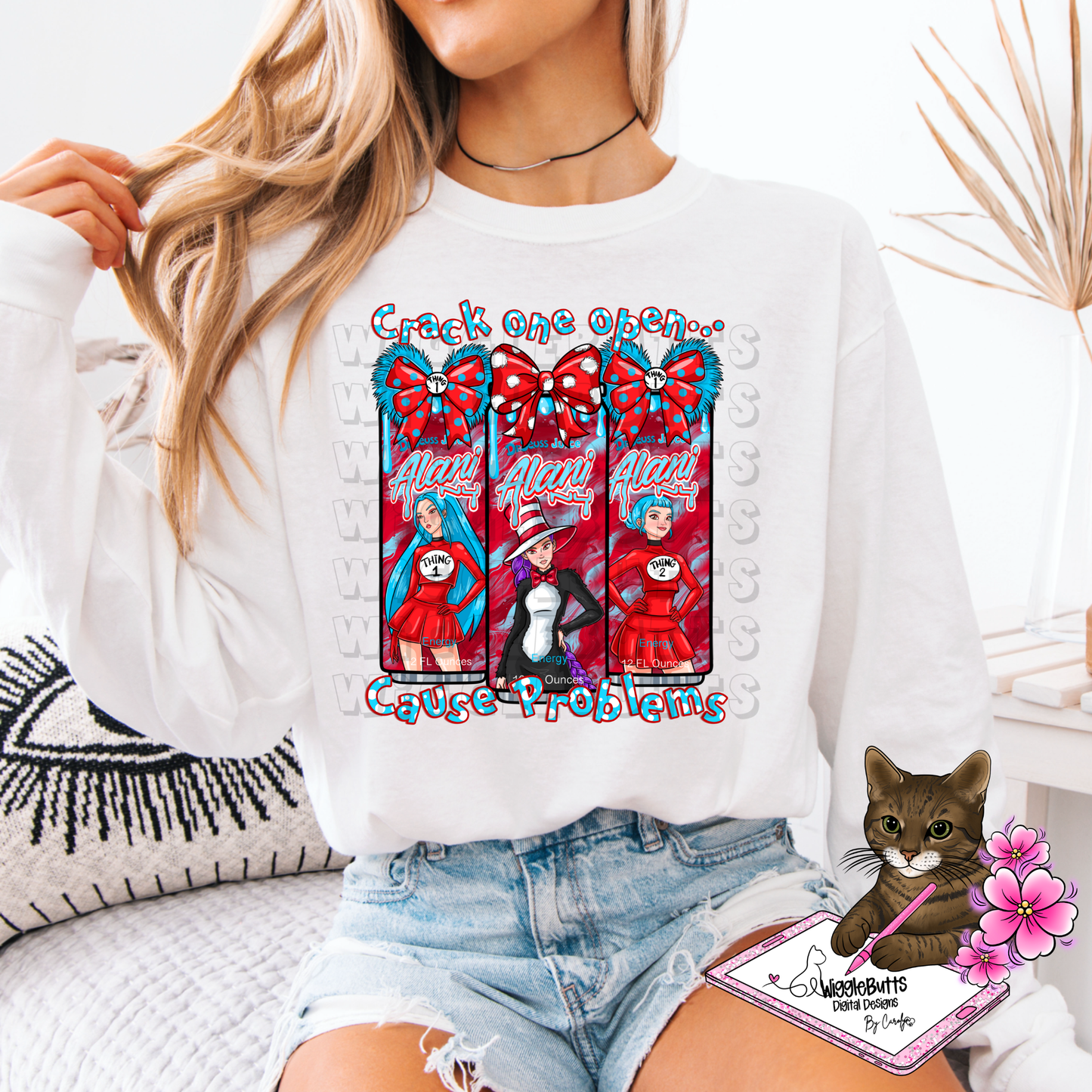 Anime Book Reading Energy Drink PNG Design
