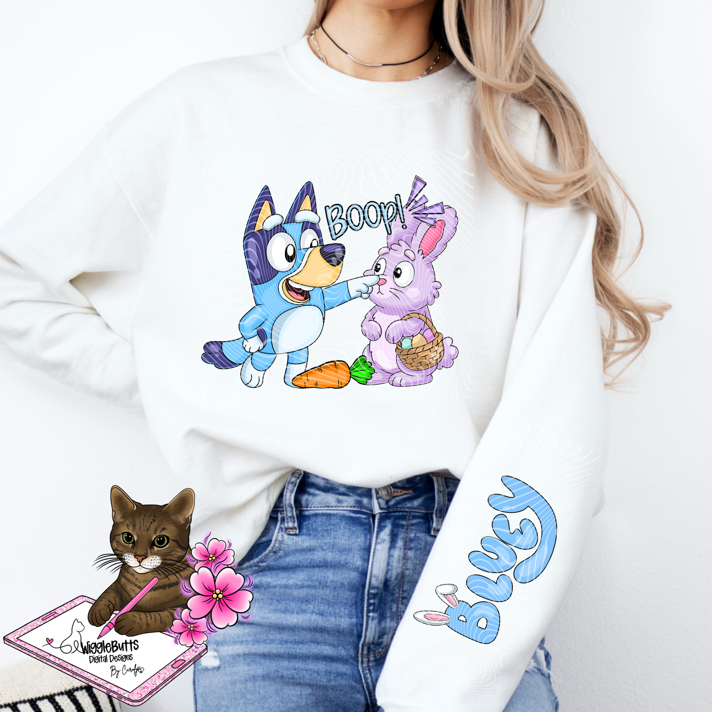 Blue Dog Easter Boop Solo PNG Design Bundle