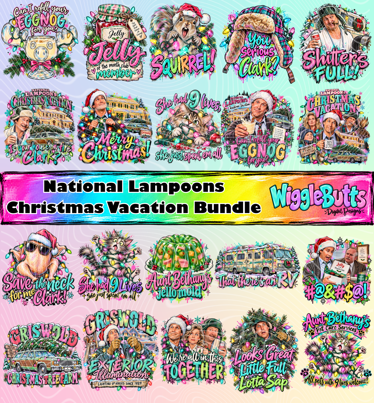 Classic Christmas Movie PNG Design Bundle