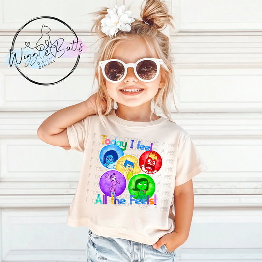 Emotions Today I feel All the Feels PNG Design