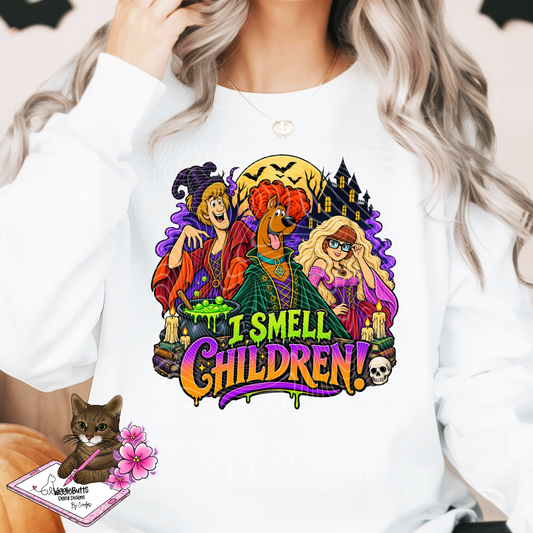 Retro Brown Dog Witches Halloween PNG Design