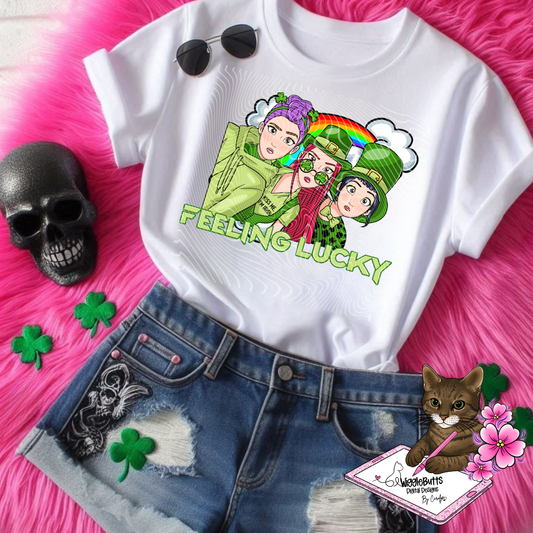 Anime Hunter Girls St Saint Patrick's Day style PNG Design
