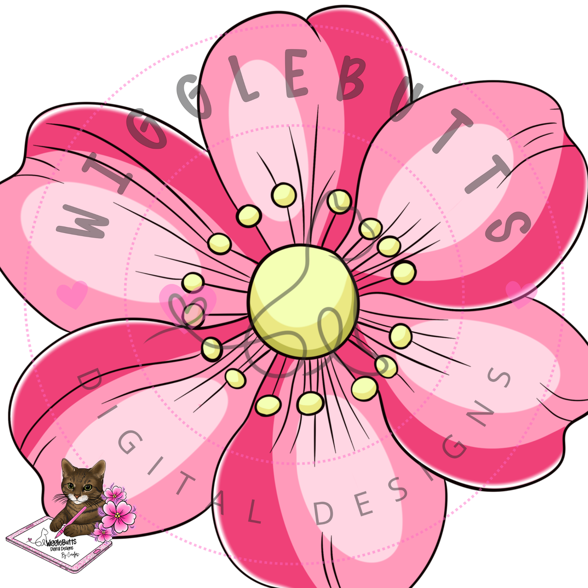 Coral Flower ClipArt Piece
