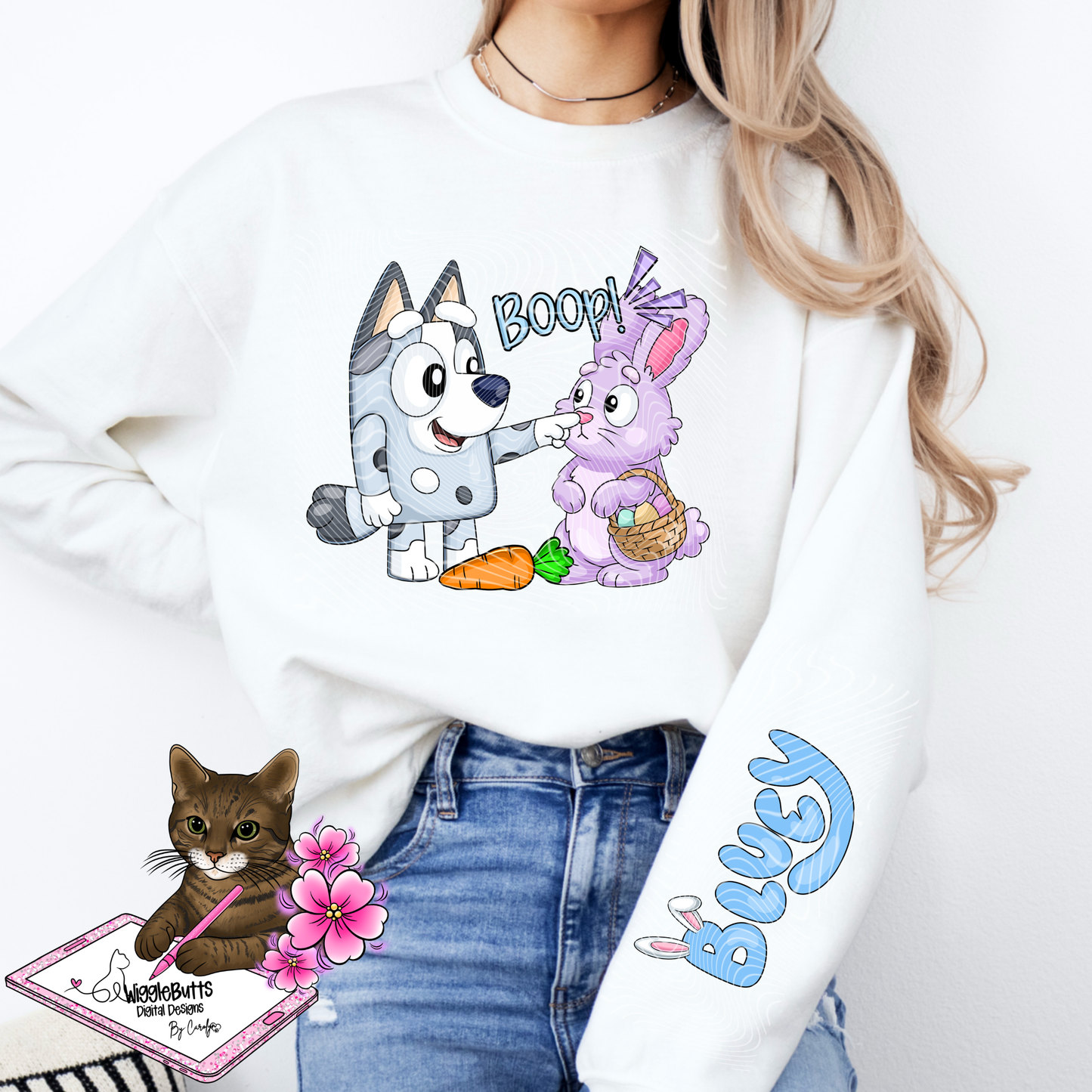 Blue Dog Easter Boop Solo PNG Design Bundle