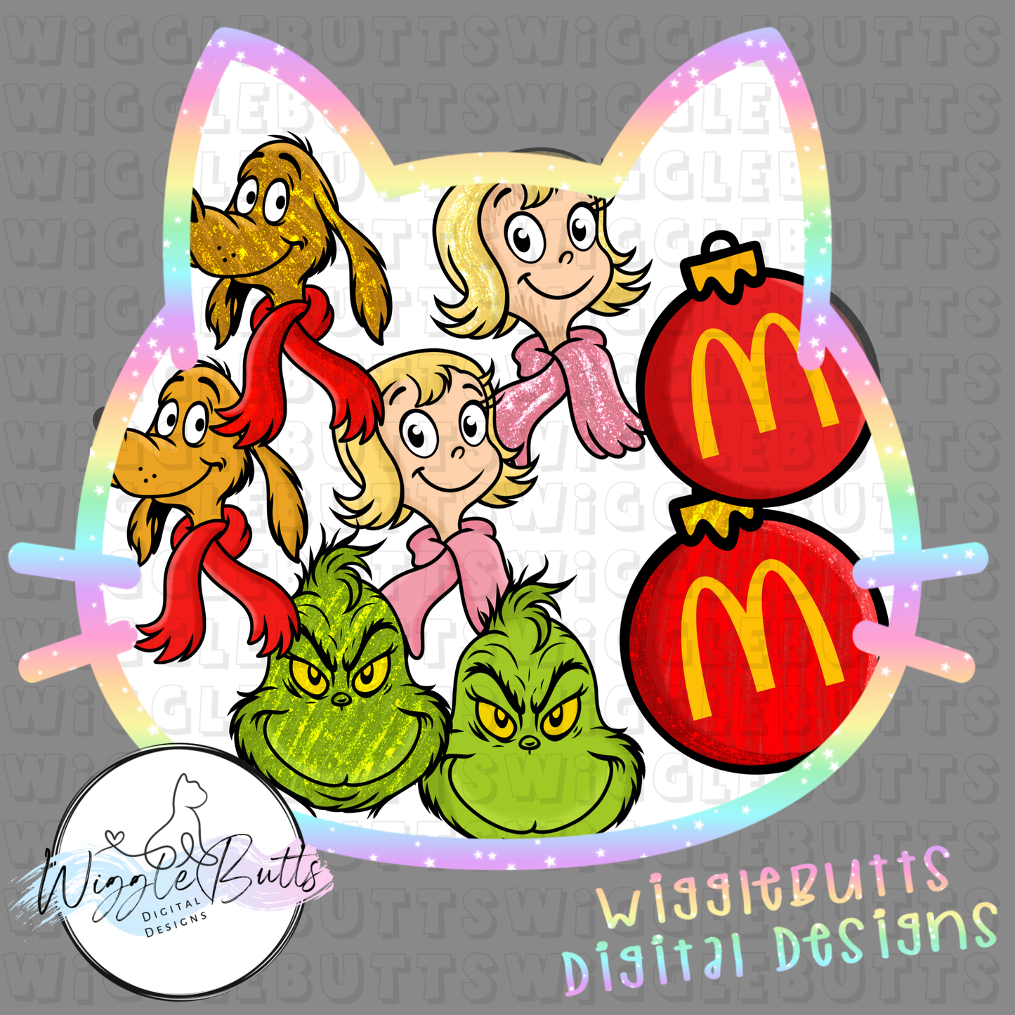 Adult H@ppy Meals Green Guy ClipArt Bundle