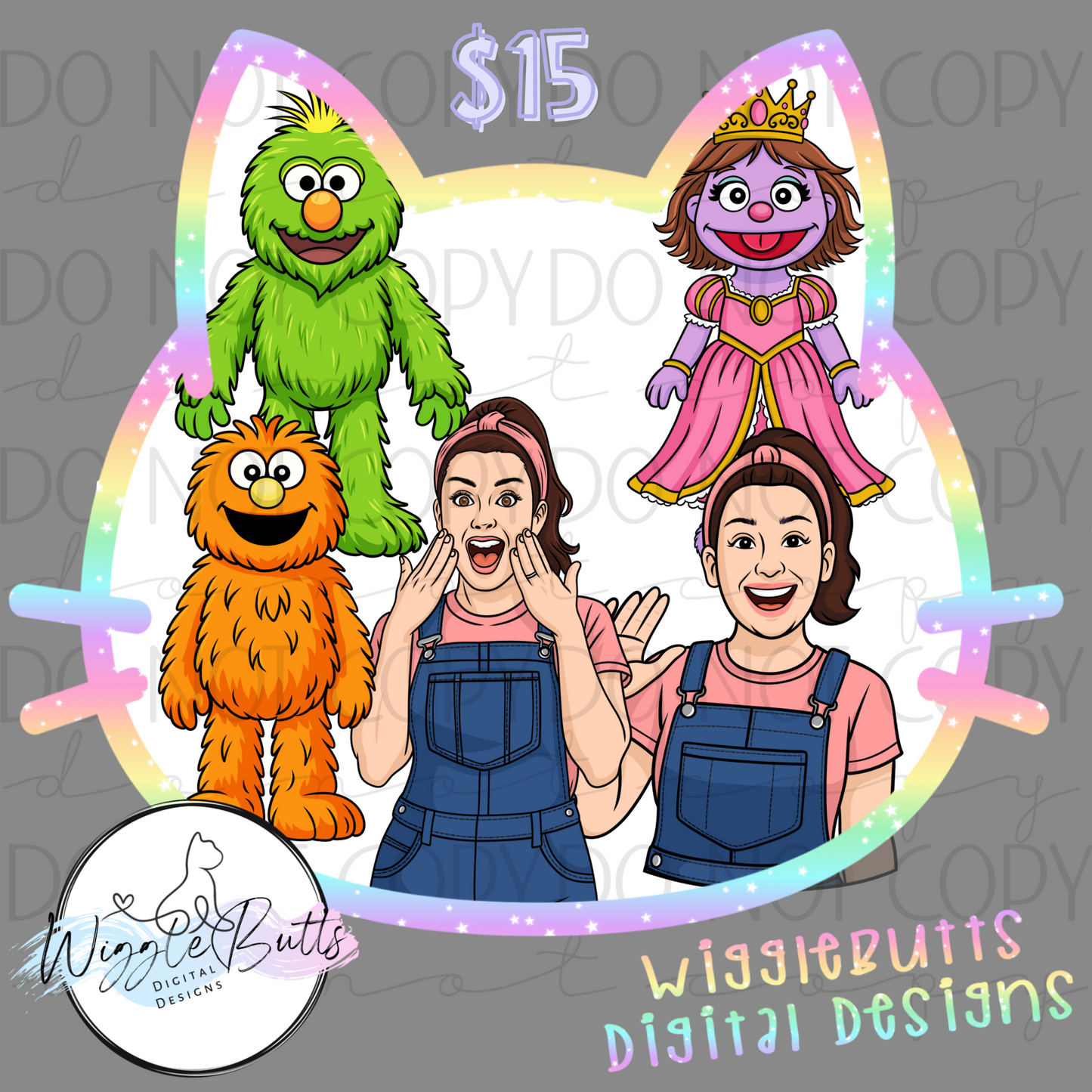 BubbleGum Girl and Puppets ClipArt Bundle