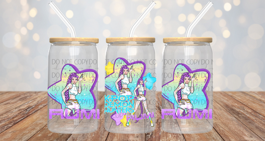 Anime Hunter Girls Purple Hair 16oz Cup Wrap