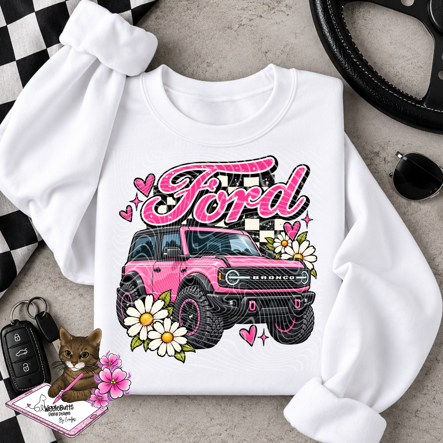 Pink Truck PNG Design