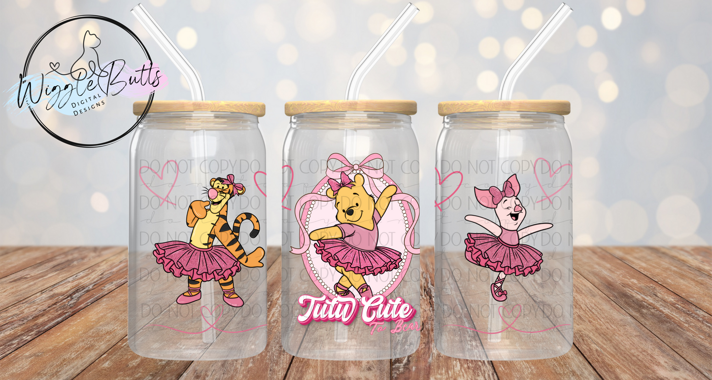 Honey Bear and Friends Ballerina Tutu Cute to Bear Libbys Wrap PNG Design