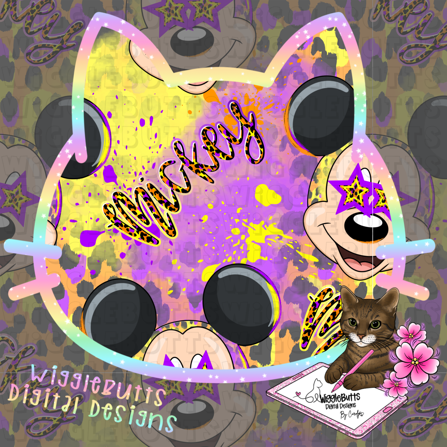 Mouse and Friends Boy Stars Seamless File PNG Design