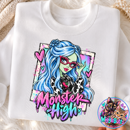 Monster Girls Polaroid PNG Design