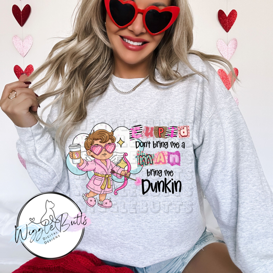 Coffee Lovers Donuts Cupid Valentine's day PNG Design