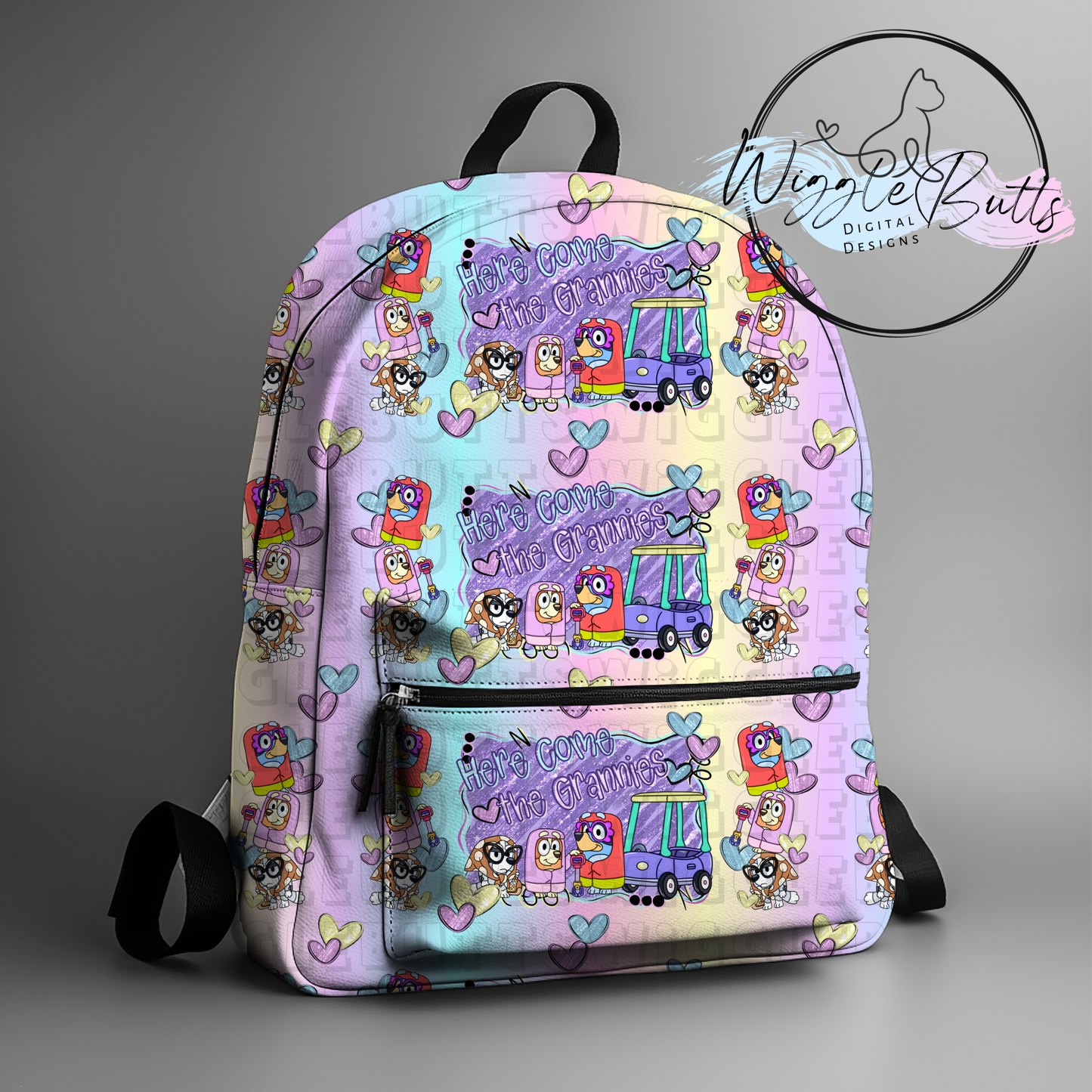 Blue Dog Puppies Grannies Seamless File