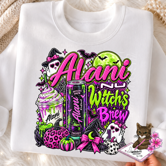 Energy Drink Witch Halloween Spooky Vibes PNG Design