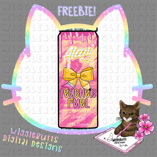 Teacher Fuel Energy Drink Can ClipArt Piece