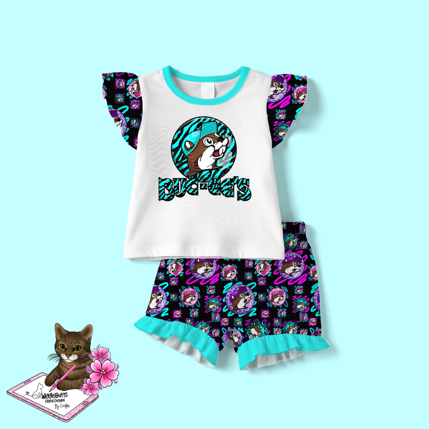 Trendy Beaver Girly Vibes Seamless File PNG Design