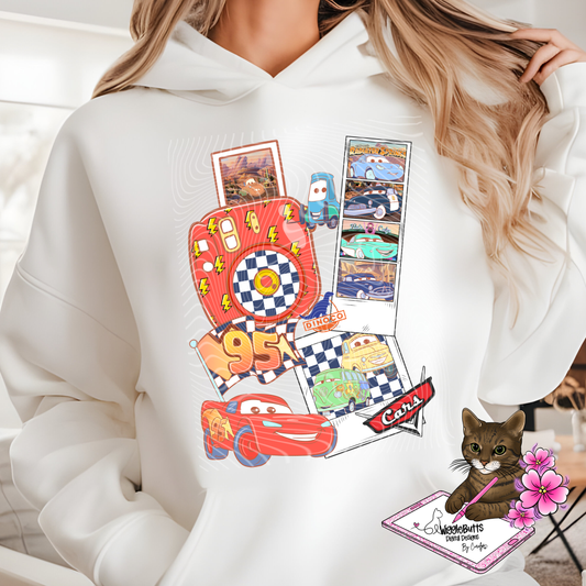 Cars and Trucks Polaroid PNG Design