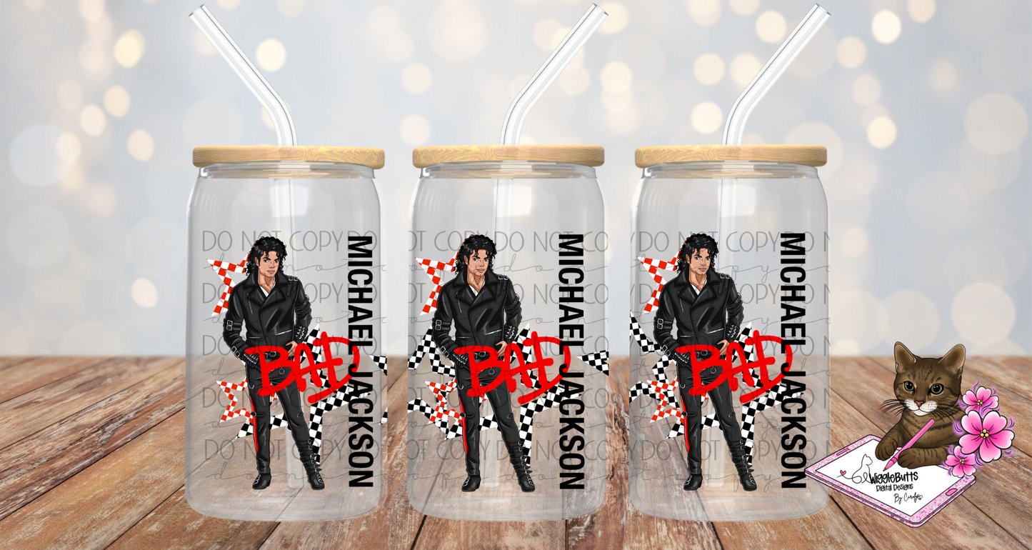 Pop Star 16oz Cup/Jar Wrap PNG Design