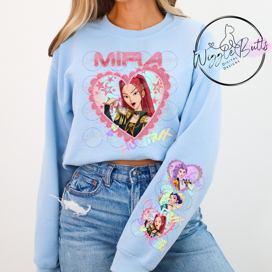 Hunter Girls PNG Design and Matching PNG Sleeve Design